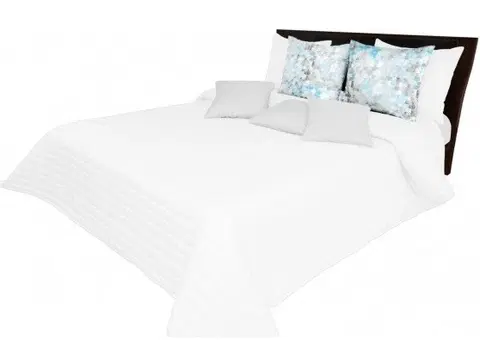 Luxusní přehozy na postel Přehoz na postel bílý s prošívaním