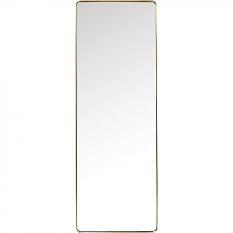 Nástěnná zrcadla KARE Design Zrcadlo Curve Rectangular 200×70 cm - mosaz