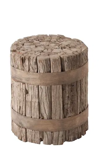 Stoličky Stolička ze dřevěných špalíků Annelies -  Ø 40*45cm J-Line by Jolipa 68897