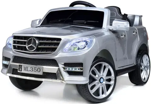 Hračky Dětské elektrické autíčko Mercedes-Benz ML350 stříbrná metalíza