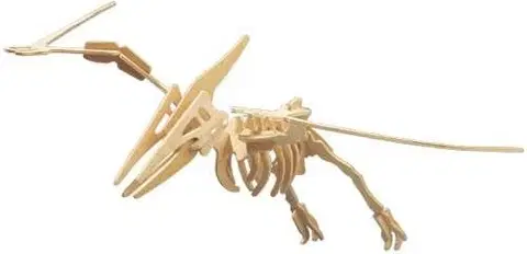 3D puzzle Woodcraft construction kit Dřevěné 3D puzzle Pteranodon hnědé