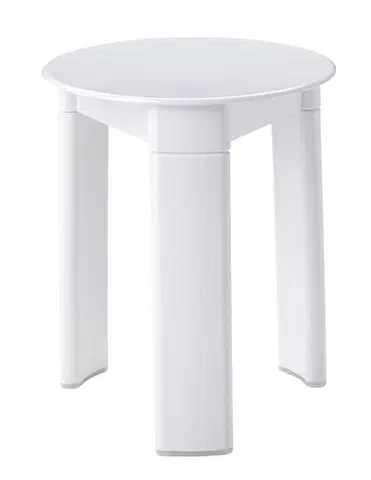 Koupelnový nábytek Aqualine TRIO koupelnová stolička, průměr 33x40 cm, bílá 2072