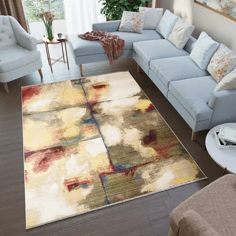 Moderní koberce Originální koberec s abstraktním vzorem do obývacího pokoje