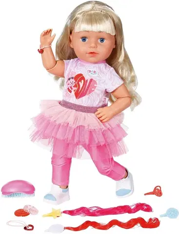 Hračky panenky ZAPF CREATION -  Starší sestřička BABY born Play & Style, blondýnka, 43 cm
