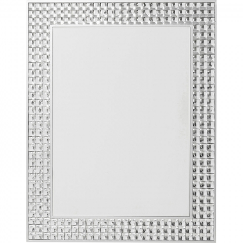 Nástěnná zrcadla KARE Design Nástěnné zrcadlo Crystals - stříbrné, 80x100cm