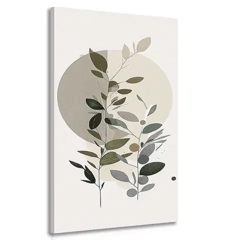 Obrazy stromy a listy Obraz minimalistické rostlinky s bohémským nádechem