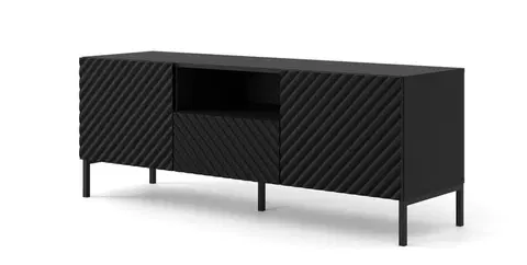 TV stolky ARTBm Tv stolek SURF 150 | 2D1S Provedení: Černý mat / černé nohy