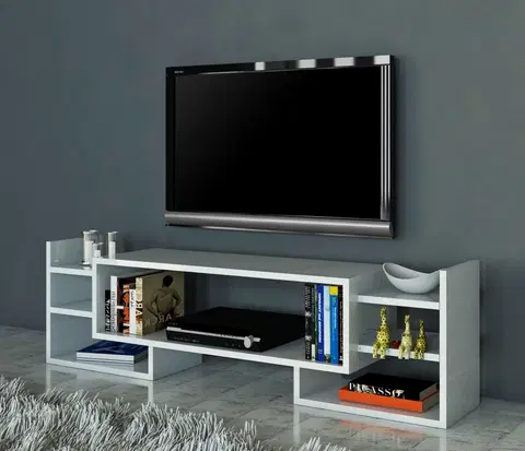 TV stolky Kalune Design TV stolek SEMA 115 cm bílý