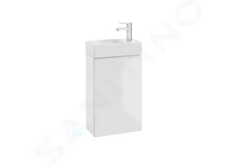 Koupelnový nábytek Kielle Oudee Skříňka s umývátkem, 40x68x22 cm, lesklá bílá 50002S40