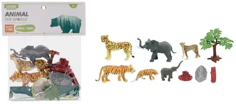 Hračky WIKY - Zvířátka figurky divoká zvěř 6 ks set 10 cm
