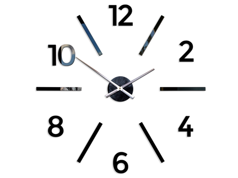 Nalepovací hodiny ModernClock 3D nalepovací hodiny Aksel černé