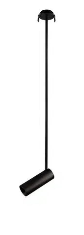 Moderní bodová svítidla Nova Luce Vestavné výklopné svítidlo Brando - max. 10 W, GU10, pr. 60 x 850 mm, černá NV 7409604