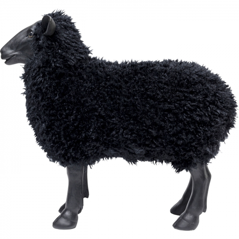 Sošky zvířat KARE Design Soška Ovce - černá, 54cm