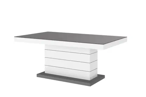 Konferenční stolky Konferenční stolek MATERA LUX MAT Šedo/bílá