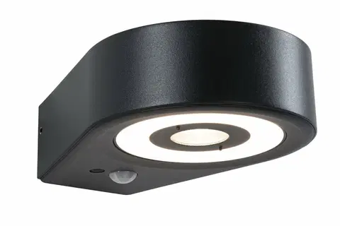 LED venkovní nástěnná svítidla PAULMANN LED venkovní nástěnné svítidlo Silma pohybové čidlo IP44 65x186mm 3000K 5,5 / 1x0,7W 230V antracit hliník