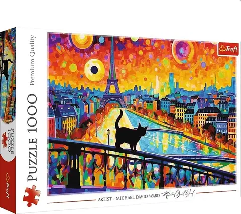 Hračky puzzle TREFL - Puzzle 1000 - Kočka v Paříži