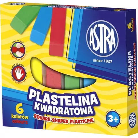 Hračky ASTRA - Plastelína hranatá 6 barev, 83811908