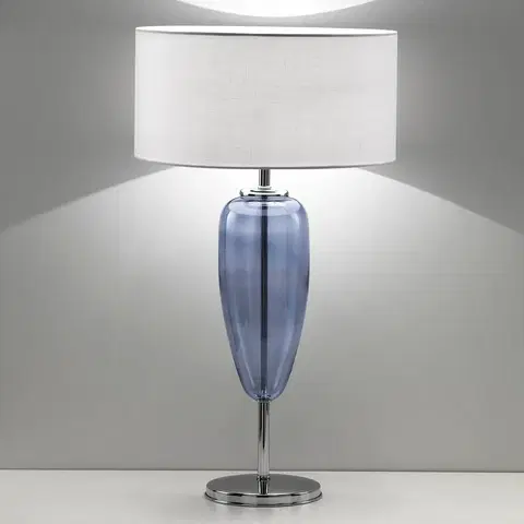 Stolní lampy Ailati Stolní lampa Zobrazit Ogiva 82 cm skleněný prvek modrá