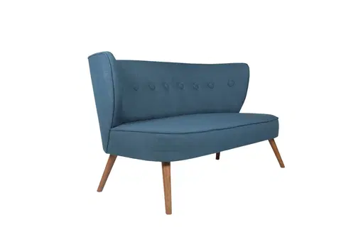 Pohovky a gauče Pohovka BIENVILLE dvoumístná modrá