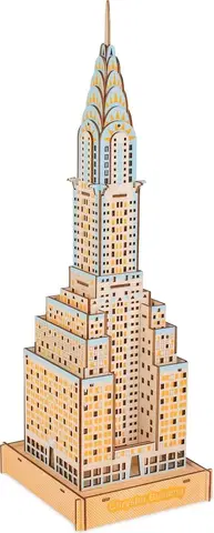 3D puzzle Woodcraft construction kit Dřevěné 3D puzzle Chrysler Building barevné