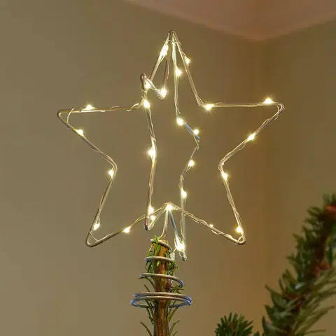 Vánoční vnitřní dekorace Sirius LED dekorativní světlo Vánoce Top, stříbrná