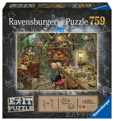 Hračky puzzle RAVENSBURGER - Exit Puzzle: Kouzelnická kuchyně 759 dílků
