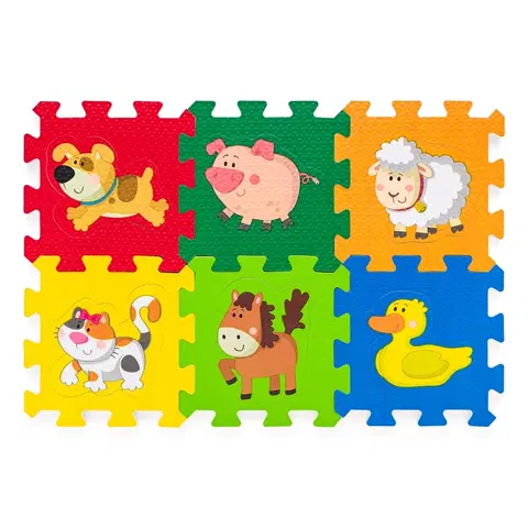 Puzzle Plastica Pěnové puzzle ze zvířátky, 6 ks