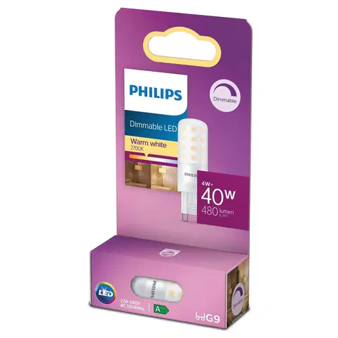 Stmívatelné LED žárovky Philips Philips LED pin žárovka G9 4W 2700K mat stmívací