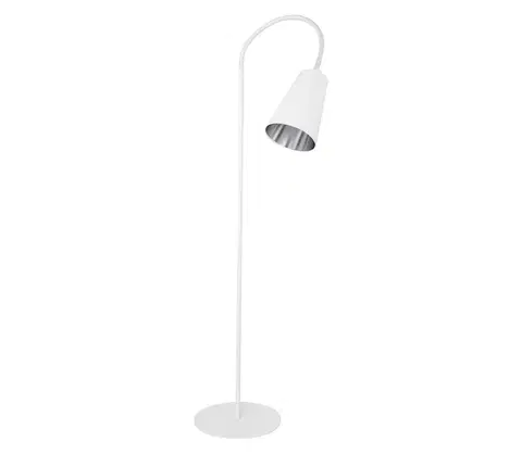 Lampy  Stojací lampa WIRE 1xE27/15W/230V bílá/stříbrná 