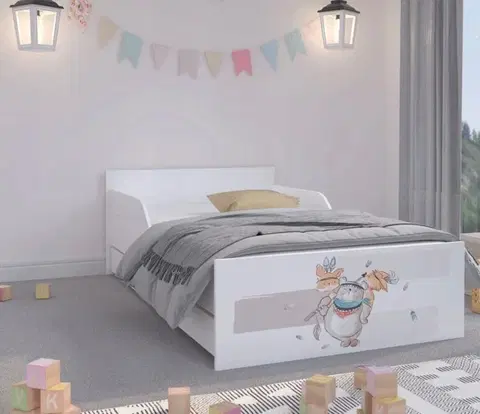 Dětské postele Úchvatná dětská postel 180 x 90 cm se zvířátky