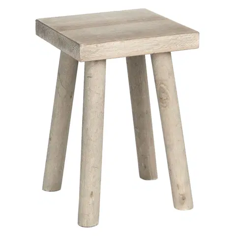 Stoličky Dekorační stolička ze světlého dřeva - 18*18*26 cm Clayre & Eef 6H1953