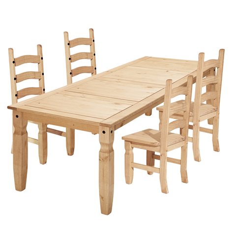 Jídelní sety Jídelní set PIMBOW stůl 178x92 cm + 4 židle, borovice