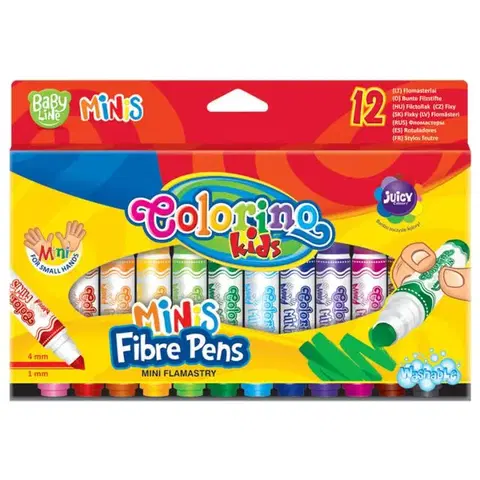 Hračky PATIO - Colorino fixy Baby line Minis 12 barev