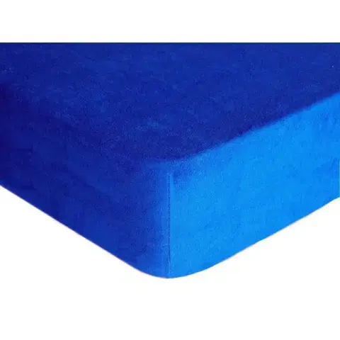 Prostěradla Forbyt, Prostěradlo, Froté Premium, tmavě modrá 100 x 220 cm