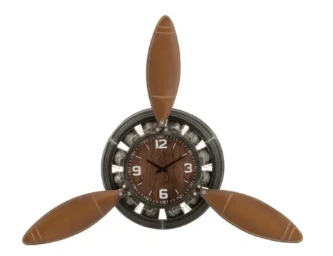 Hodiny Nástěnné hodiny ve tvaru vrtule - 110*16*132 cm J-Line by Jolipa 2728