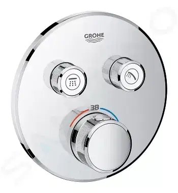 Koupelnové baterie GROHE Grohtherm SmartControl Termostatická sprchová baterie pod omítku, 2 ventily, chrom 29119000