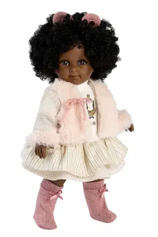 Hračky panenky LLORENS - 53535 ZURI - realistická panenka s měkkým látkovým tělem - 35 cm