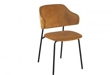 Židle Jídelní židle 2 ks CHRYSAOR Dekorhome Hořčicová