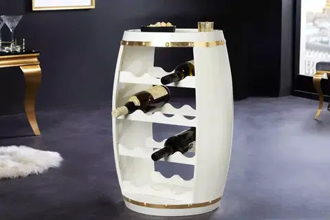 Regály a poličky LuxD Regál na víno Winebar 63 cm bílý
