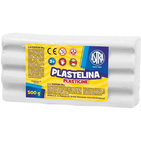 Hračky ASTRA - Plastelína 500g Bílá, 303117002