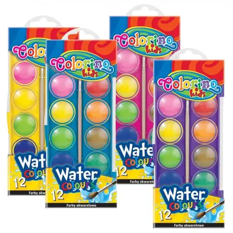 Hračky PATIO - Colorino vodové barvy 30mm 12 barev