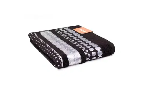 Ručníky Faro Bavlněný ručník Silver 70x140 cm černý