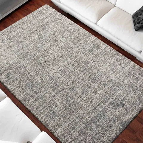 Moderní koberce Kvalitní šedý koberec v módním designu
