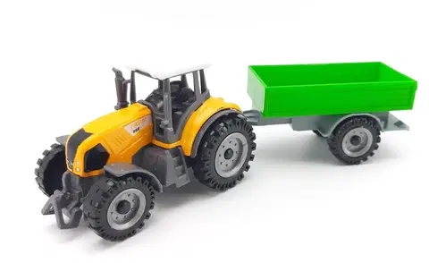 Hračky WIKY - Kovový Traktor s vlečkou 18cm, Mix produktů