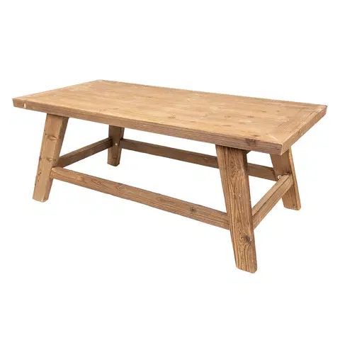 Konferenční stolky Hnědý dřevěný antik odkládací konferenční stůl Patto - 120*60*48 cm Clayre & Eef 5H0560