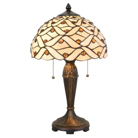 Světla na parapety Clayre&Eef Stolní lampa 5181 v designu Tiffany