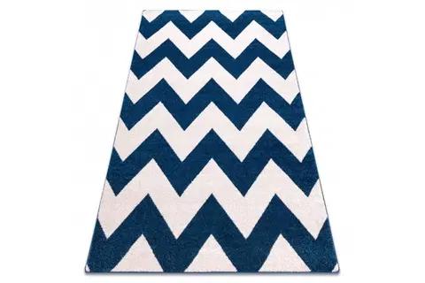 Koberce a koberečky Dywany Lusczow Kusový koberec SKETCH KANE modrý / bílý - Cikcak, velikost 280x370