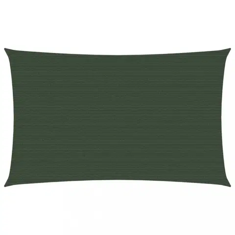 Stínící textilie Stínící plachta obdélníková HDPE 3,5 x 4,5 m Dekorhome Tmavě zelená
