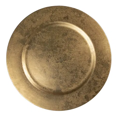 Talíře Zlatý melaminový talíř - Ø 33 cm Clayre & Eef 64601
