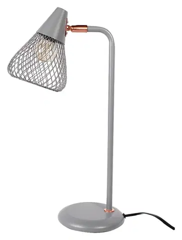 Designové stolní lampy Rabalux stolní lampa Fanny E14 1x MAX 25W šedá 3182